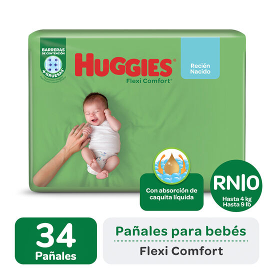 Pañal Huggies Flexi Comfort Megapack RN X 34 Unidades